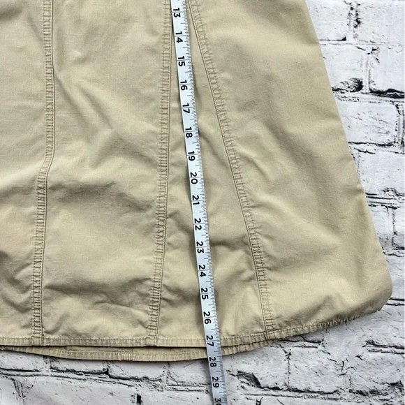 LOFT Flare Khaki Skirt 8 - Picture 7 of 8